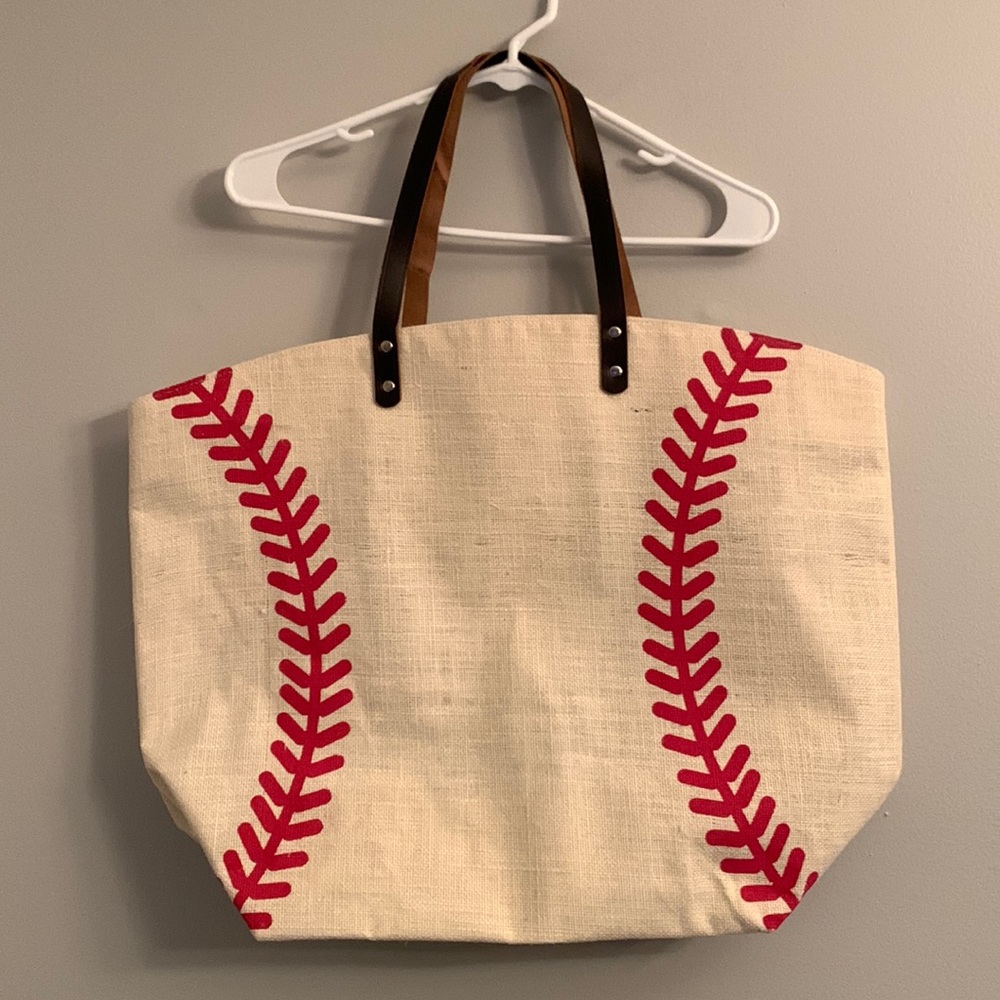 NWOT Large baseball tote